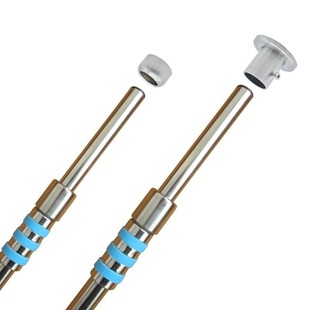 【带固定座伸缩5米晾衣杆】304不锈钢管晒被架阳台防风一根凉衣架