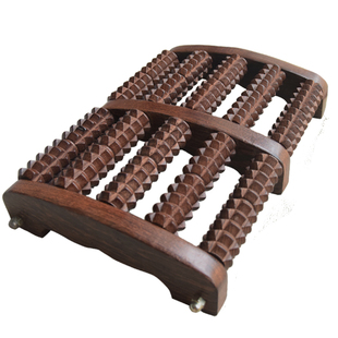 鸡翅木脚底按摩器脚部实木滚轮家用搓脚板按脚神器足疗足底按摩器