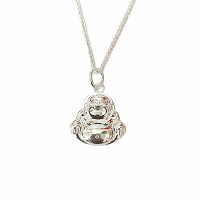 足银999纯银小佛公项链女