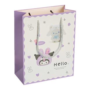 礼物袋纸袋卡通可爱小猫礼品袋生日礼品盒手提袋大号加厚包装袋子