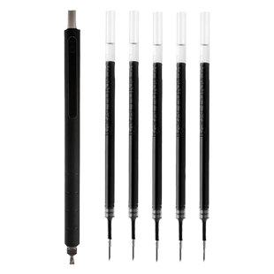 kaco双珠笔芯工艺 书源中性笔菁点路边夜樱专用替芯考试黑色按动水性笔替换芯Kefill学生用签字笔刷题笔0.5mm