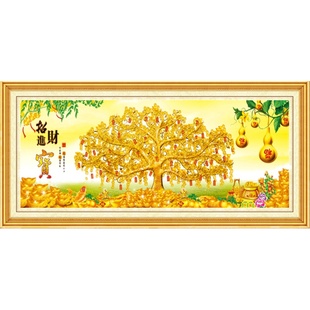 5d钻石画满钻客厅生意兴隆2026砖石十字绣2025新款中国风招财进宝