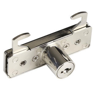 卷帘门双钩锁 文件柜双开门锁伸缩移门锁 折叠柜锁 带勾百页门锁