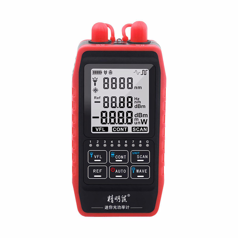 精明鼠NF-908S光纤光功率计红光一体机高精光衰网络寻线仪寻线器