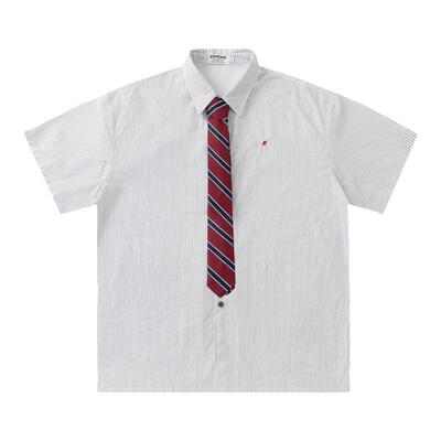 Holocene条纹短袖衬衫