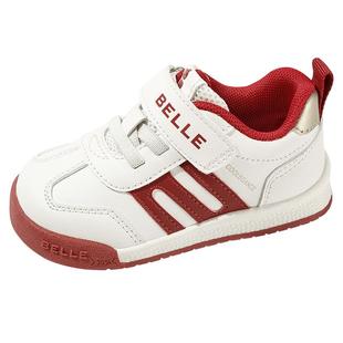 百丽童鞋2025秋季新年红学步男女宝宝鞋网面软底儿童运动鞋休闲鞋