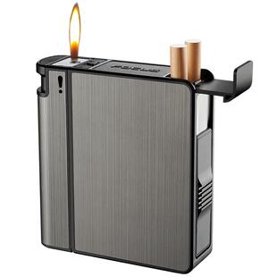 20支装烟盒男便携自动弹烟个性创意模块化可换充气打火机一体刻字