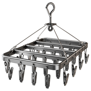 铝合金袜子晾晒架不锈钢晾衣架多夹子内衣专用无痕家用晒袜子神器