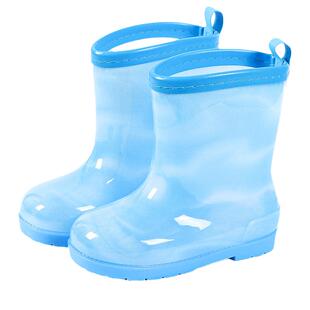 儿童雨鞋女孩款幼儿园小男孩一体水鞋防滑轻便沙滩防水公主雨靴