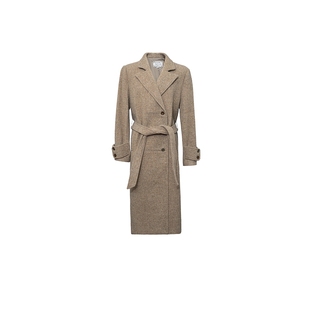D-HARRY/迪哈利冬新款时尚保暖羊毛卡其色大衣DH234F96737D