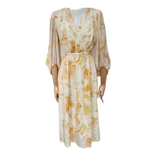 indicia5B306LQ285专柜正品标记女装天丝印花气质连衣裙吊牌1489