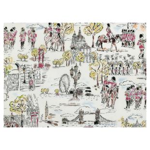 英国正品liberty100支lawn长纤棉家居浅色柔软服装布料马夫的巡游