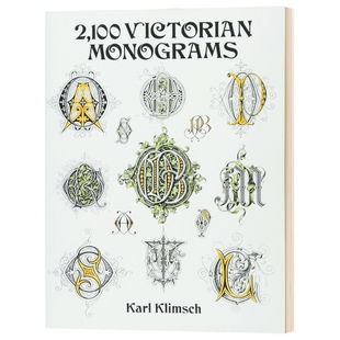 2100种维多利亚字体 英文原版 2100 Victorian Monograms 英文版进口原版英语书籍