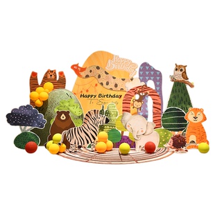 宝宝一周岁生日布置场景装饰网红森系婴儿满月百天气球背景墙kt板