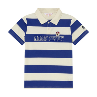 NOISY TEDDY 25夏季新款经典条纹儿童时尚短袖POLO衫舒适休闲百搭