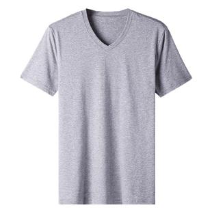 德国舒雅T恤男款 纯棉夏季男士圆领V领短袖打底衫半袖汗衫2件装