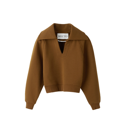 RECTORC大翻领刺绣卫衣