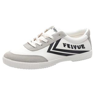 FEIYUE飞跃鞋国货新生德训鞋运动鞋翻毛皮拼接帆布鞋复古小白鞋