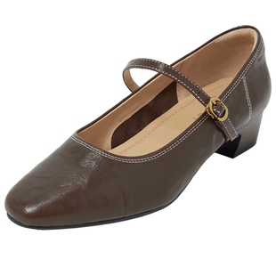 康莉粗跟玛丽珍鞋女2025年春季新款小皮鞋单鞋商场同款KYQ51200