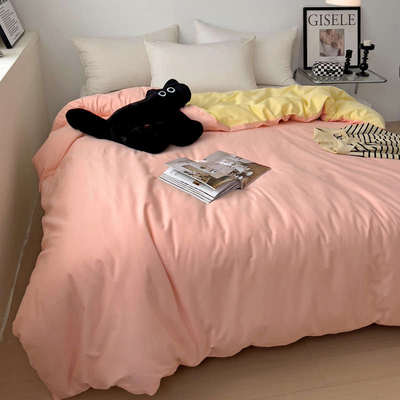 60支100纯棉被套单件纯色全棉被罩学生宿舍单人150x200x230cm双人