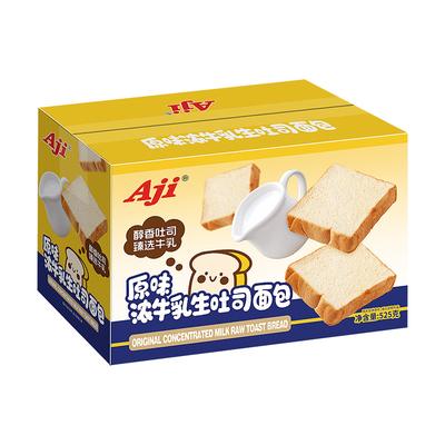 Aji厚切吐司提拉米苏生牛乳味面包早餐代餐小零食蛋糕整箱速食品