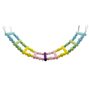 鹦鹉彩虹云梯啃咬玩具玄凤虎皮牡丹鸟爬梯子磨爪鸟笼装饰站杆秋千