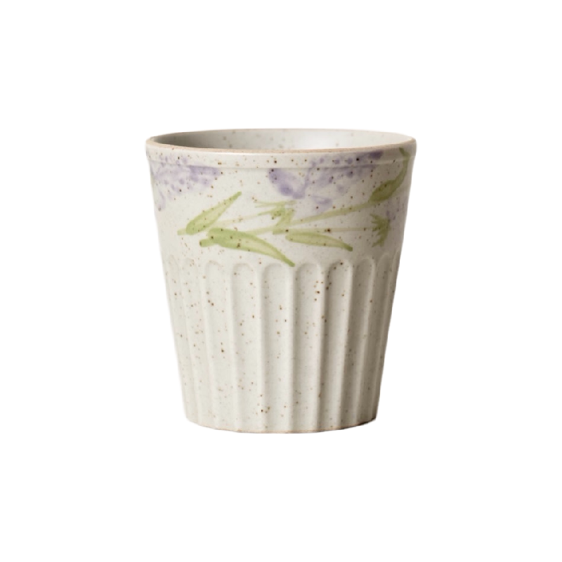 isalt粗陶青花手绘手握杯咖啡杯