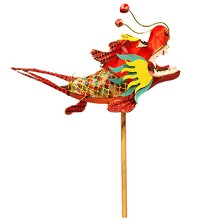 手工鳌鱼龙鱼灯龙形宫灯笼非遗手持发光花灯成品过新年丙午马年