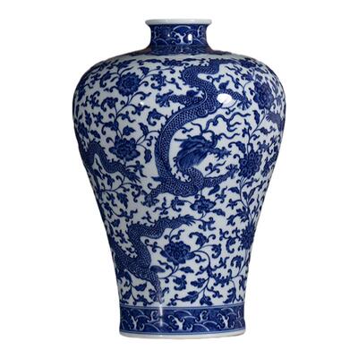 宁封窑中式陶瓷景德镇办公室花瓶