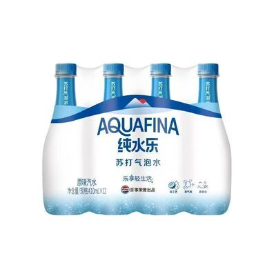 百事可乐纯水乐苏打气泡水410mlX12罐整箱批特价无糖苏打汽水饮料