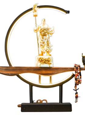 招财关公摆件办公室装饰品