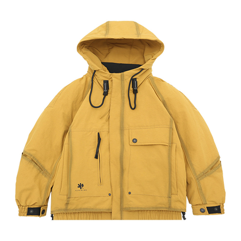 【黑标】儿童羽绒服男童中长款2025冬装白鸭绒工装派克服大童外套