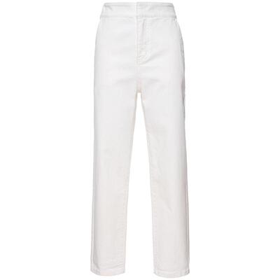 OBEG欧碧倩秋季白色牛仔铅笔裤女通勤烟管裤10423030