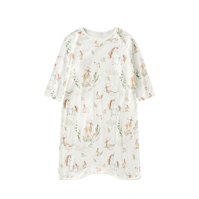 ELLE baby宝宝睡裙2026夏季新款竹棉A类儿童女童女孩男童连体睡衣