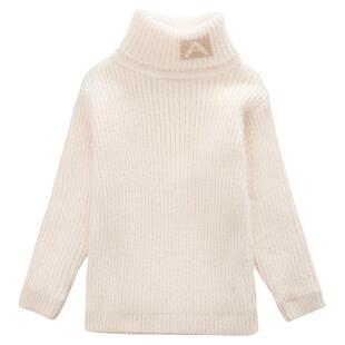 儿童高领针织毛衣中大童装宝宝加绒加厚保暖修身打底衫男女童上衣