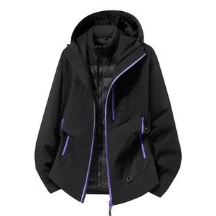 Wassup Wolf羽绒服冲锋衣三合一外套男女秋冬2025新款登山滑雪服