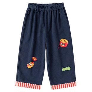 嘟嘟家男童裤子纯棉春季儿童长裤女童童装可爱宝宝衣服休闲裤春秋