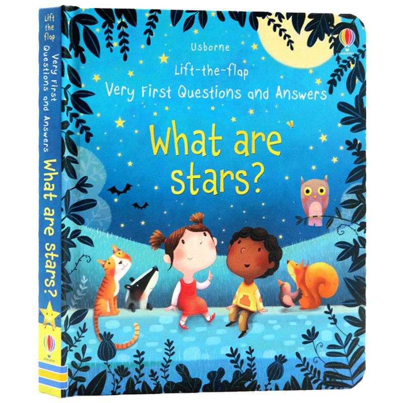 星星是什么 Usborne英语启蒙翻翻书英文原版绘本 Lift-the-flap Questions and Answers What are Stars 儿童早教科普认知纸板书