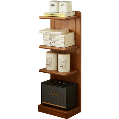 实木书架小户型客厅角落置物架