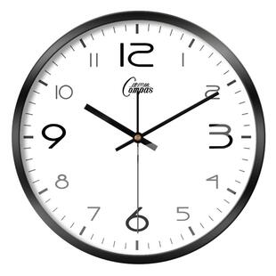 康巴丝钟表挂钟客厅卧室静音扫描金属石英钟创意简约时尚406