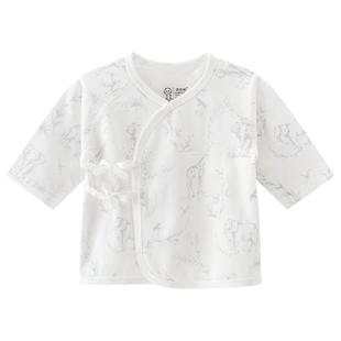 【轻氧棉】宝宝无骨上衣夏季薄款产房衣服新生婴儿和尚服52码凉感