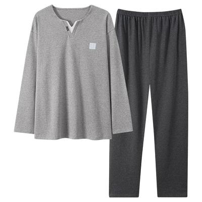 猫人纯棉男士睡衣大码家居服套装