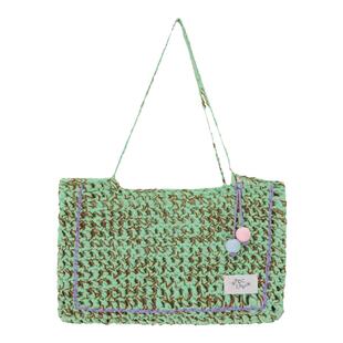 RPDCLaVie「海风吹吹」原创包包女粉色便携手工大容量编织包rpdc