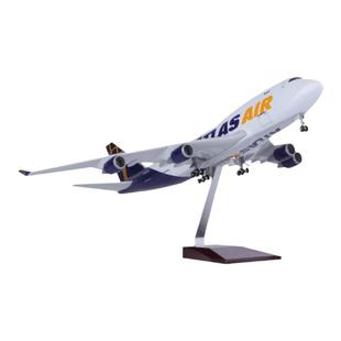 带轮亚特拉斯波音747货机货运飞机模型仿真拼装礼物摆件Atlasair