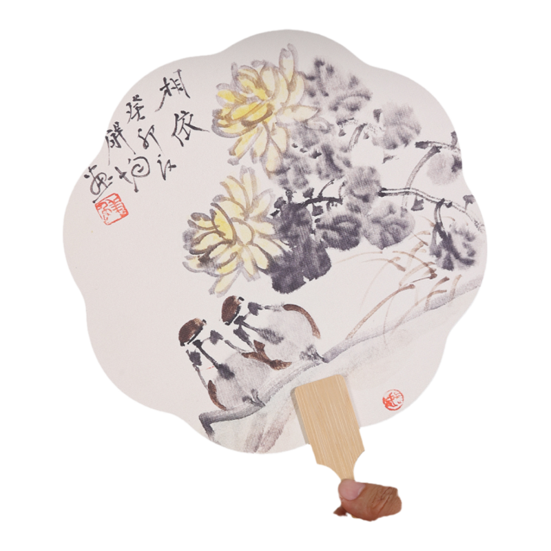 中国诗词大会｜艺术家联名团扇 古风汉服配饰圆扇双11水墨送女生