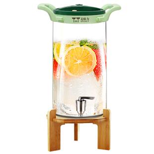 冷水壶带龙头玻璃耐高温凉水壶家用大容量冰箱冷泡果汁果茶饮料桶