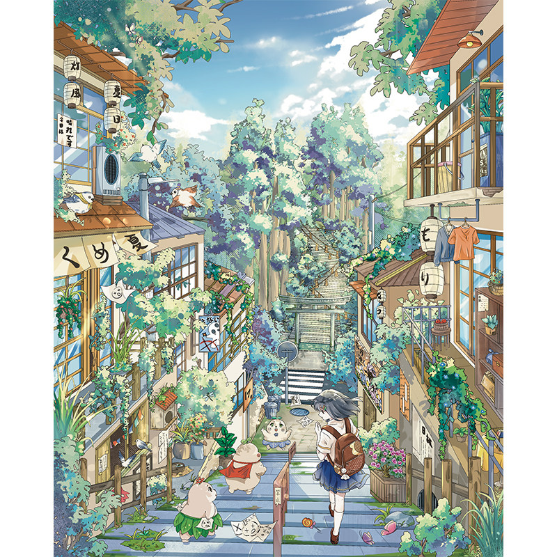 夏日之森造景贴纸带定位