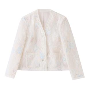 新中式国风刺绣外套女2025开春独特超好看春装气质洋气欧根纱上衣