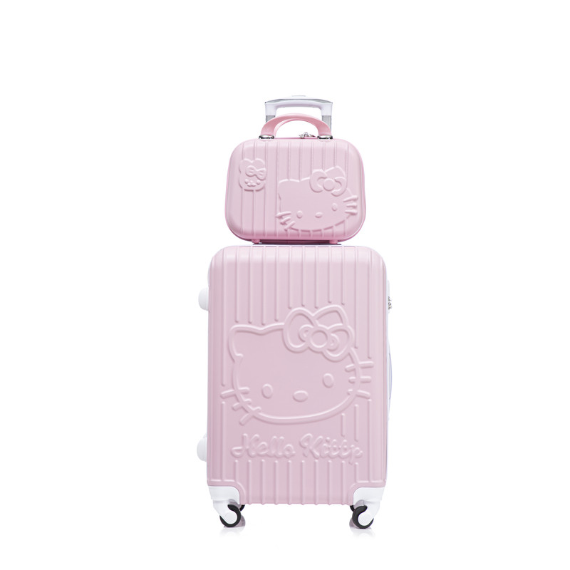 HelloKitty行李箱女学生粉色系可爱卡通拉杆箱kt猫子母旅行箱密码
