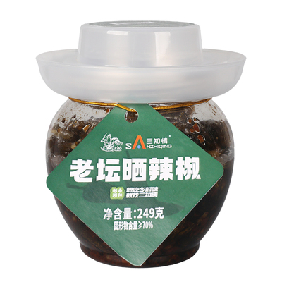 湖南特产老坛晒辣椒风味豆豉